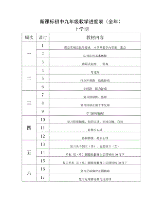 新课标初中九级教学进度表（全） .doc