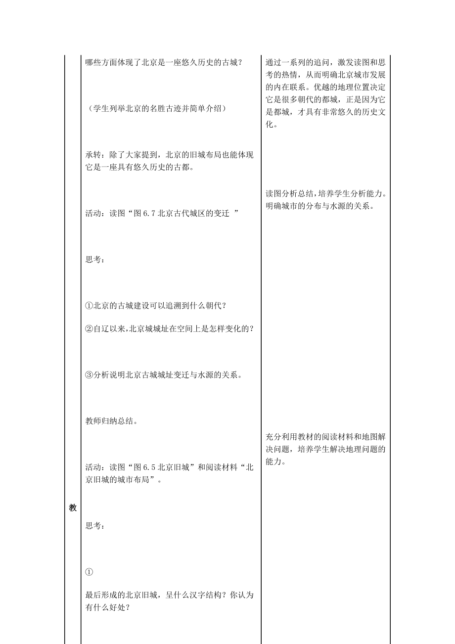 新人教版初中地理八级下册精品教案：北京1.doc_第3页