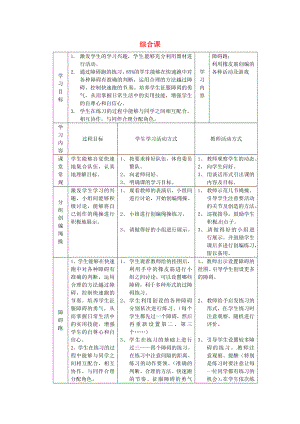 初中体育 综合练习教案.doc