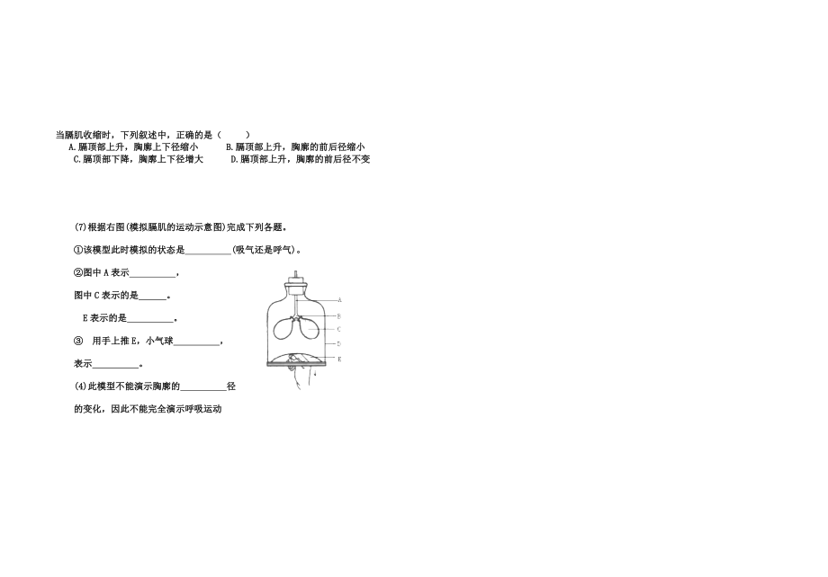 人教版初中生物学七级下册《发生在肺内的气体交换》精品教案.doc_第2页