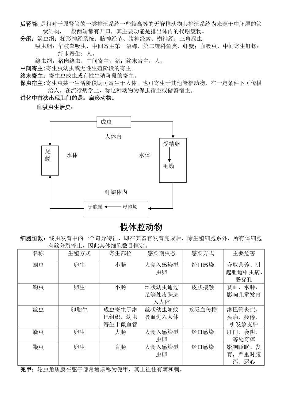 普通动物学第四版总结要点.doc_第3页