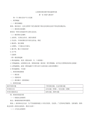 山香教育教育教学理论提纲归纳讲义.doc