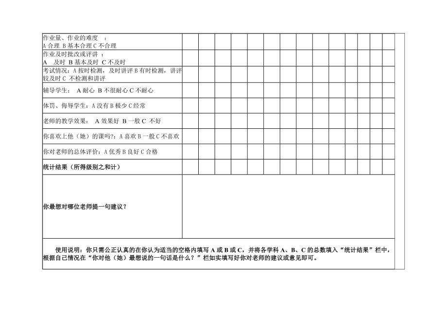 学生评教问卷调查表.doc_第2页