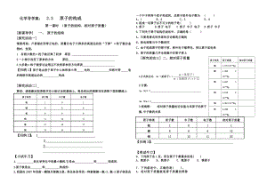 鲁教版初中化学《原子构成》学案.doc