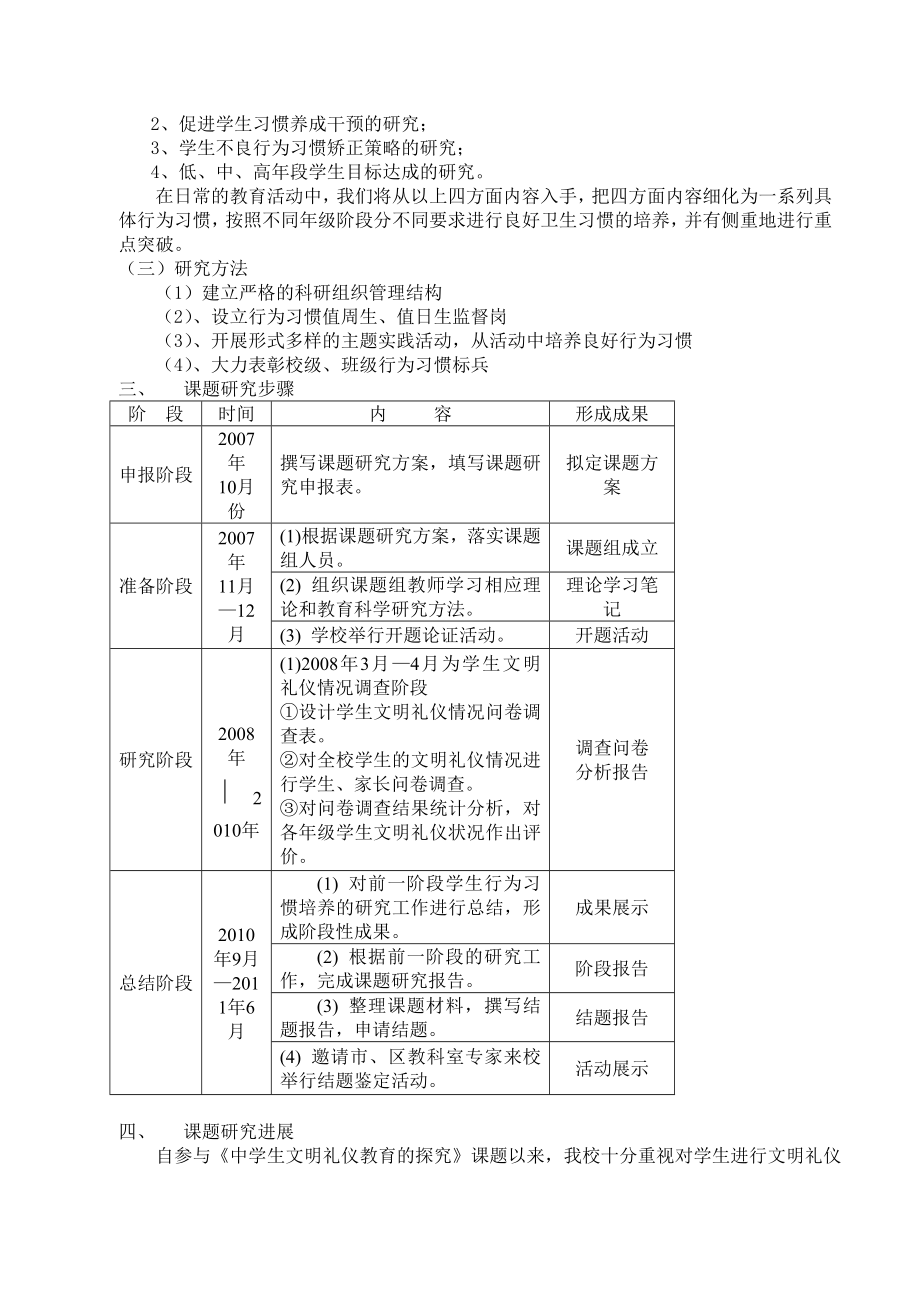 中学生文明礼仪教育的探究中期报告.doc_第3页