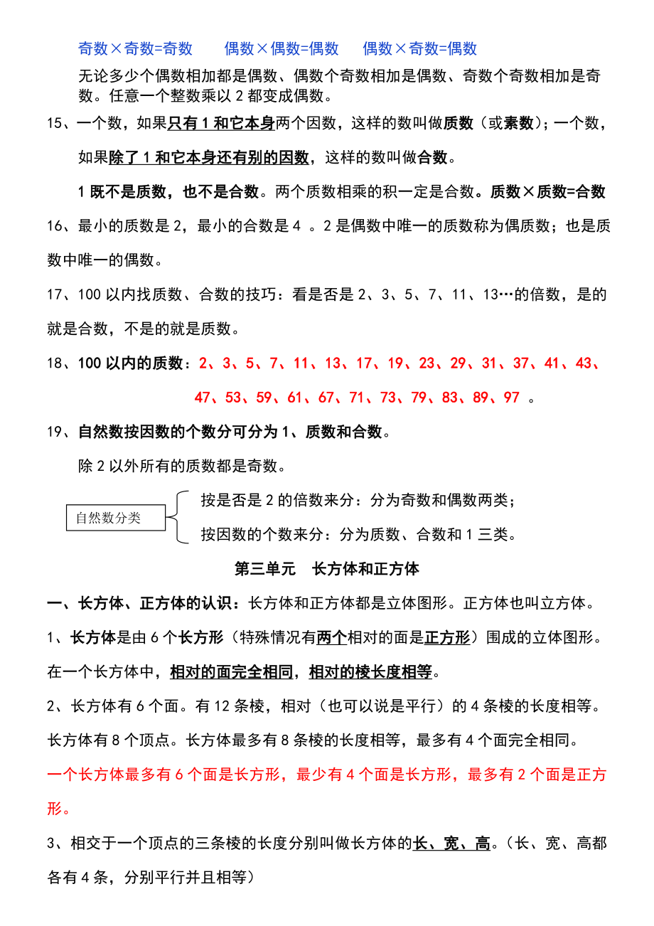 小学人教版五年级数学下册各单元知识点总结.doc_第3页