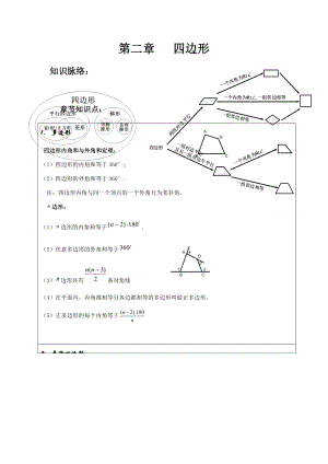 新湘教版八年级下册数学四边形知识点.doc