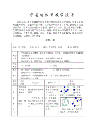 七级体育《弯道跑体育》教学设计.doc