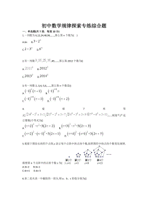 初中数学规律探索专练综合题.doc