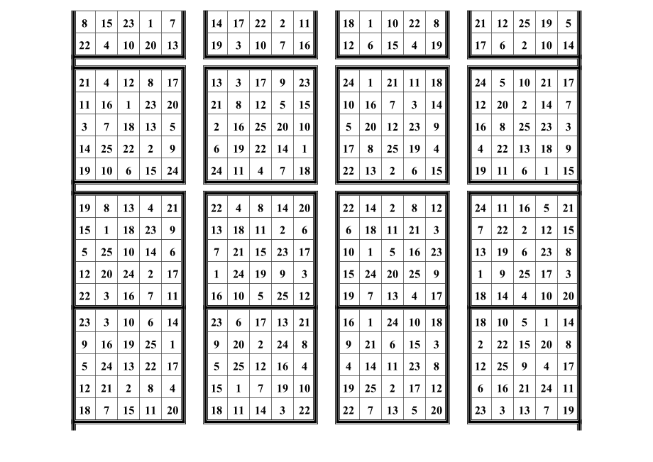 注意力训练舒尔特量表(25格).doc_第2页