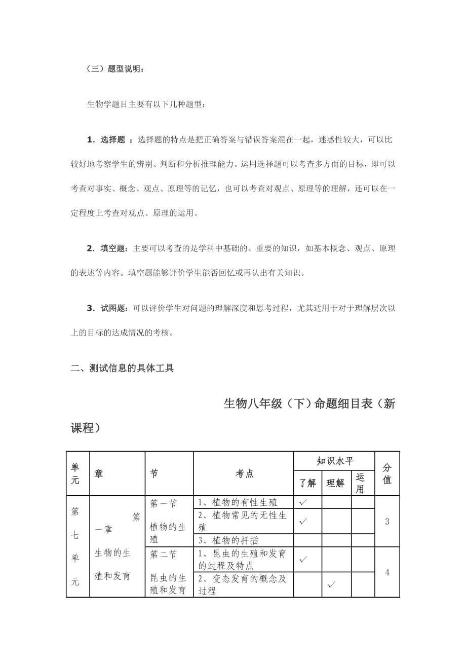 鲁教版初中生物八级试题.doc_第2页