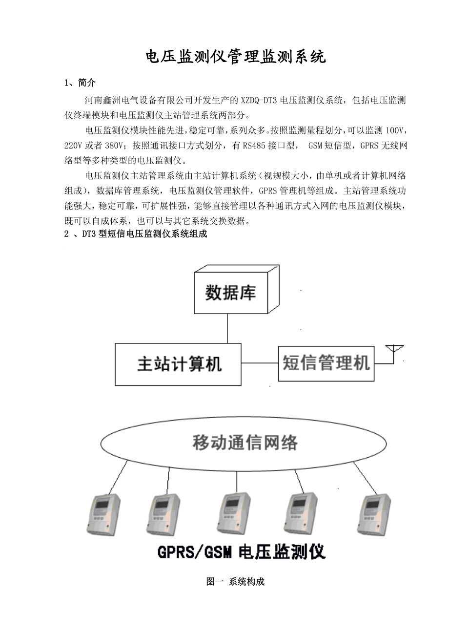 电压监测仪管理监测系统.doc_第1页