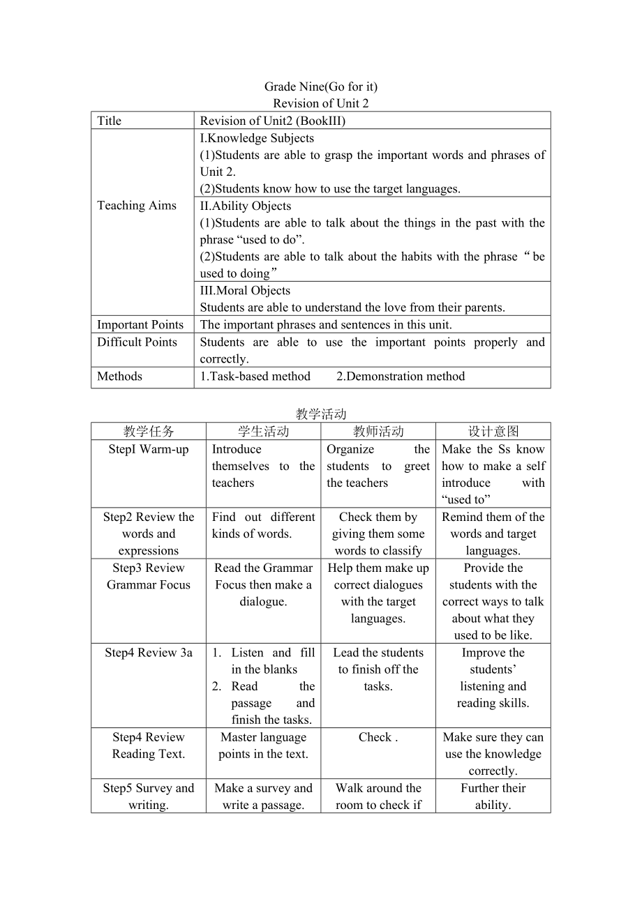 人教版新目标初中英语开放课堂教案Unit2(九).doc_第1页