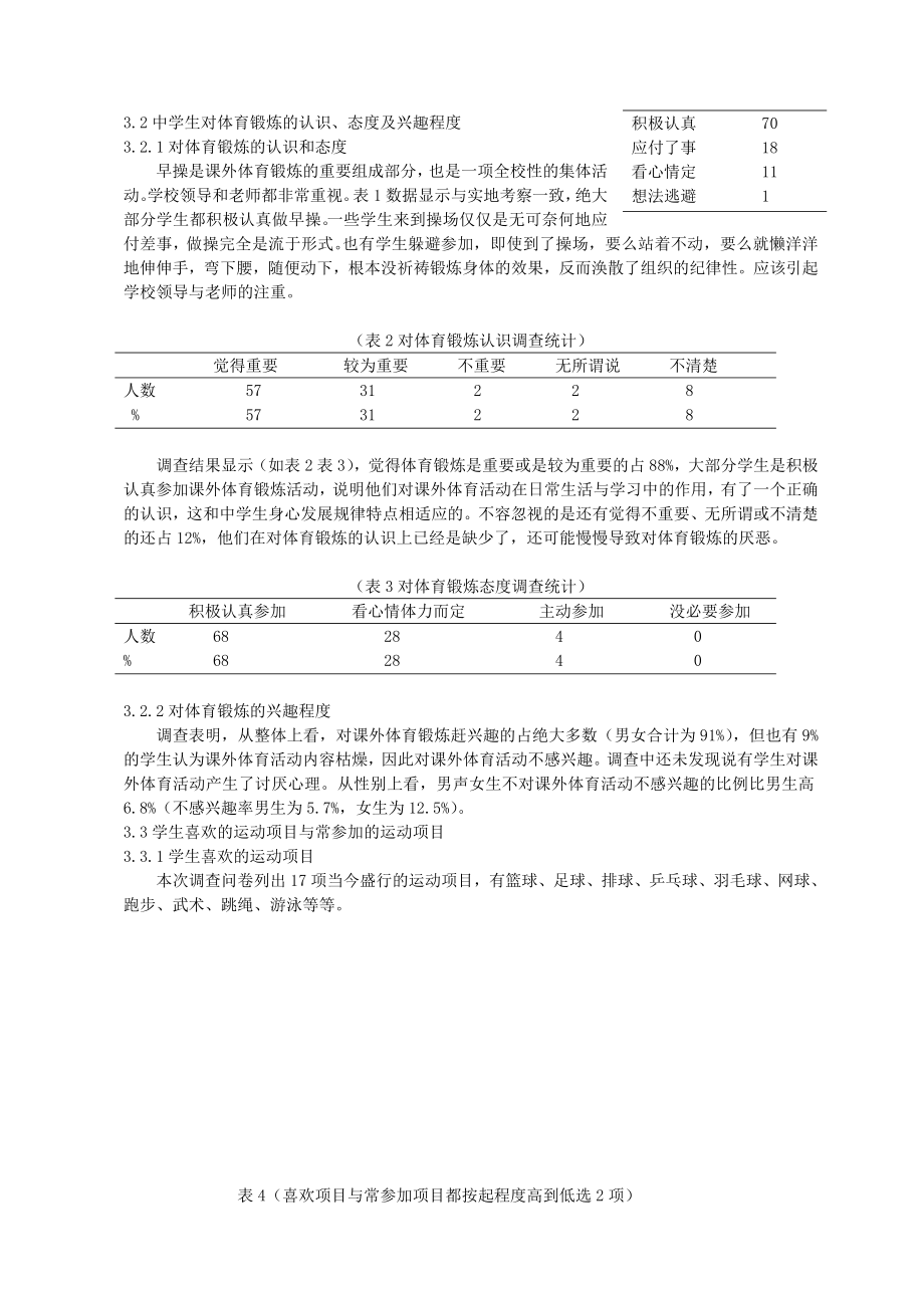 体育教学论文：对中学学生课外体育活动现状调查分析.doc_第2页