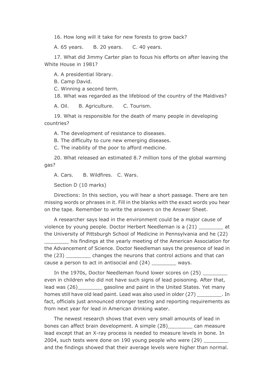 全国大学生英语竞赛样题(C级)及答案.doc_第3页