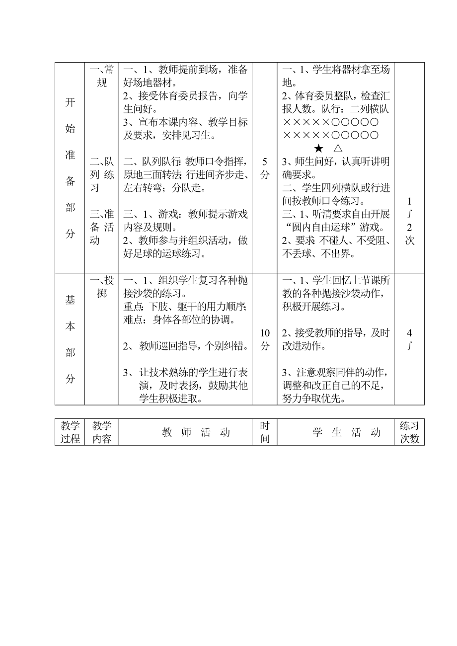 初中体育课教案.doc_第2页