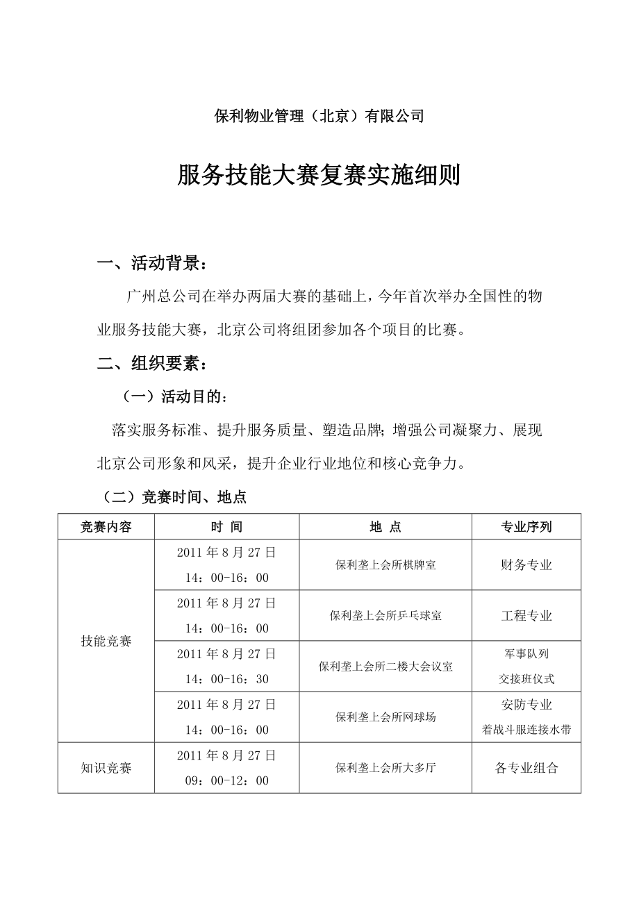 [工作计划]技能竞赛复赛实施细则.doc_第1页