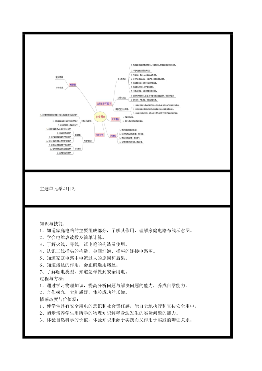 初中物理《生活用电》单元教学设计以及思维导图.doc_第2页