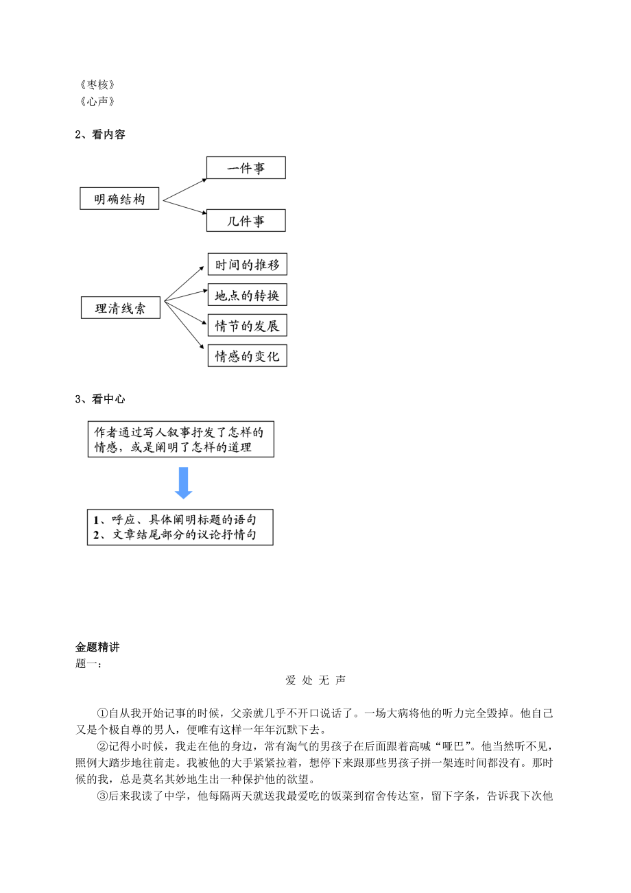 （同步复习精讲辅导）七级语文上册 记叙文阅读—把握要点读懂文章辅导讲义 新人教版.doc_第2页