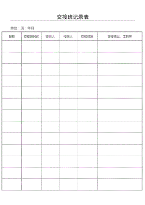 物业管理工程部全套表格模板格.doc