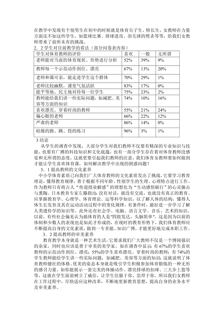 高中体育女教师现状调查研究.doc_第2页