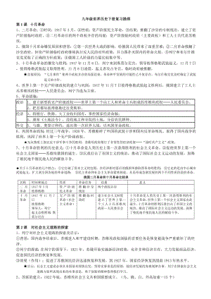 鲁教版八级世界历史下册复习提纲.doc