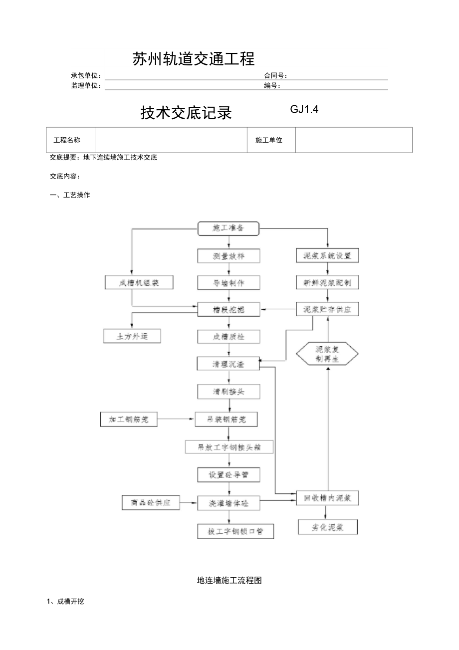 地连墙施工技术交底.docx_第1页