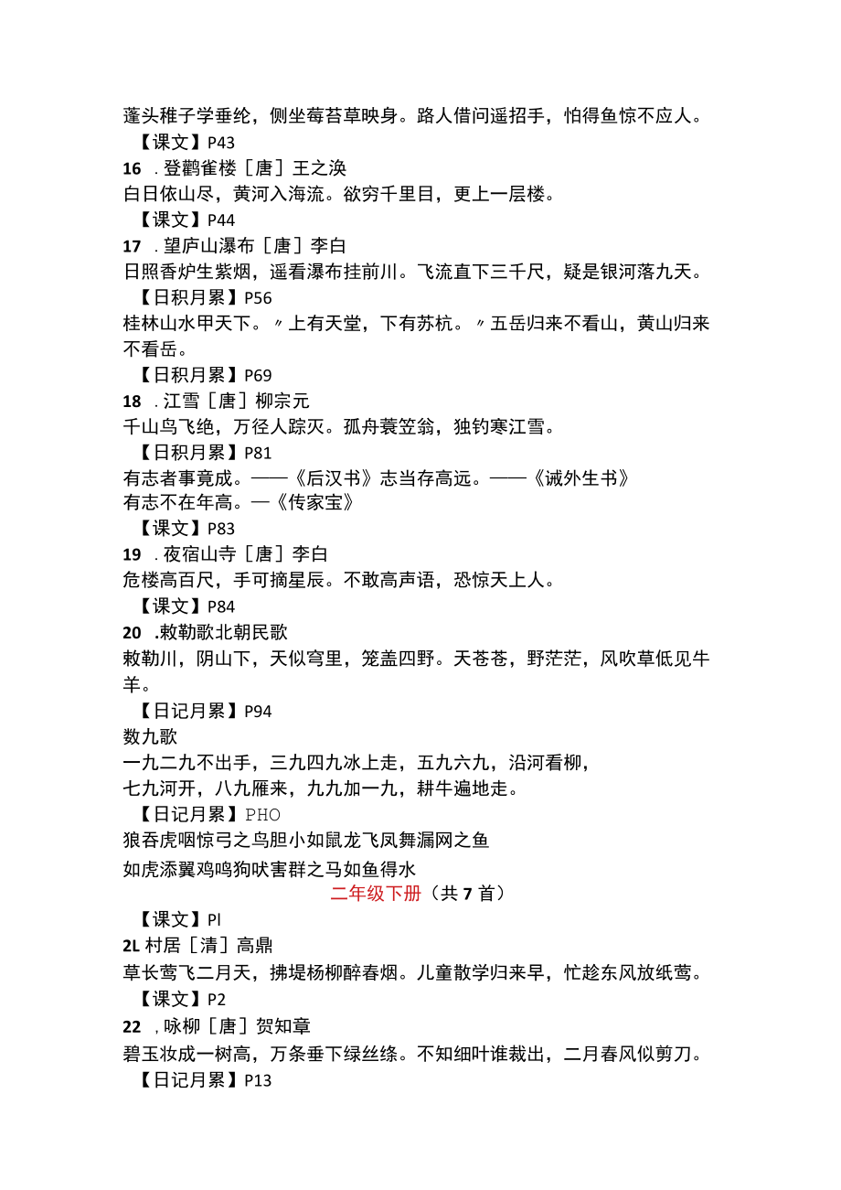 统编教材小学阶段古诗词小古文汇总.docx_第3页