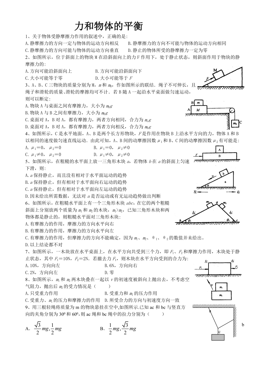 力和物体的平衡.doc_第1页