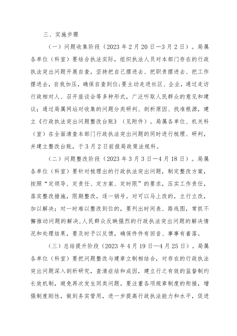 XX市城市管理局行政执法突出问题专项整治行动方案.docx_第2页