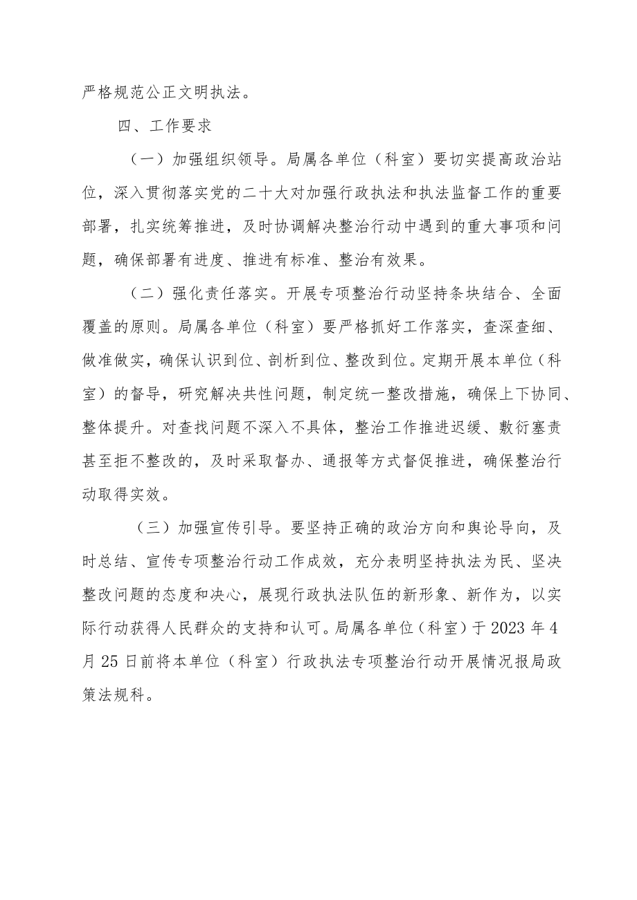 XX市城市管理局行政执法突出问题专项整治行动方案.docx_第3页