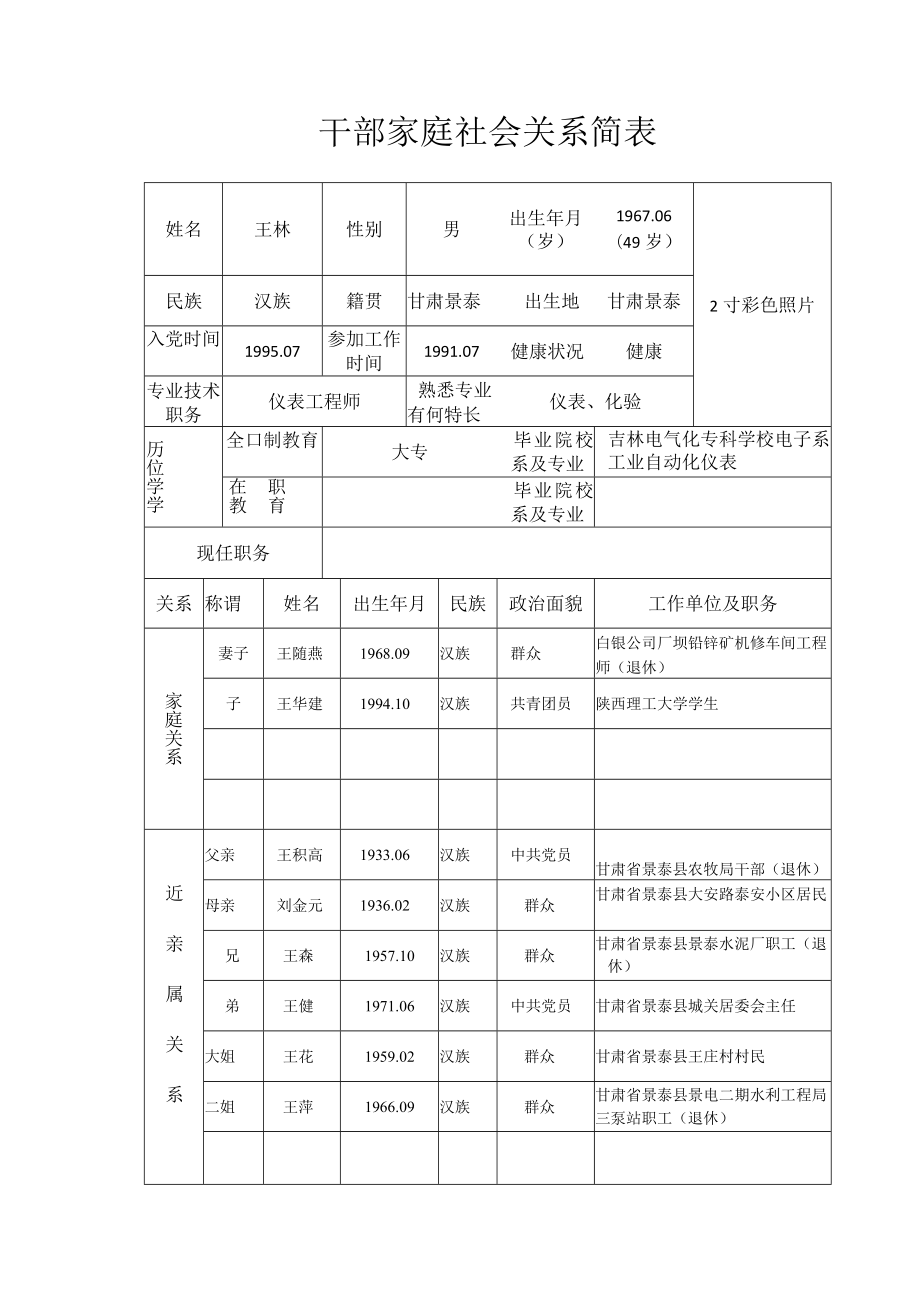 王林家庭社会关系简表.docx_第1页