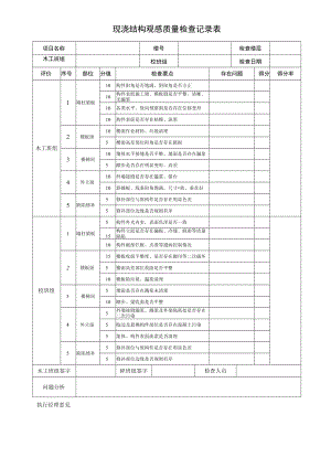 现浇结构观感质量检查记录表.docx