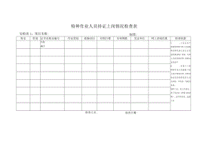 特种作业人员持证上岗情况检查表(表1、表2).docx