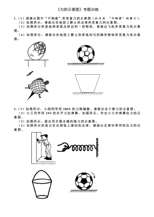 九年级物理《力的示意图》专题训练.doc