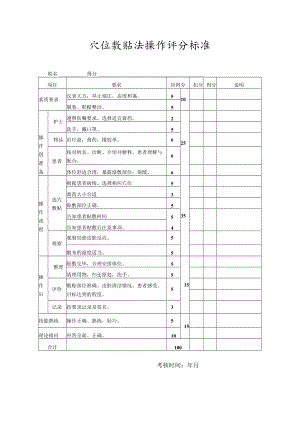 穴位敷贴法操作评分标准.docx