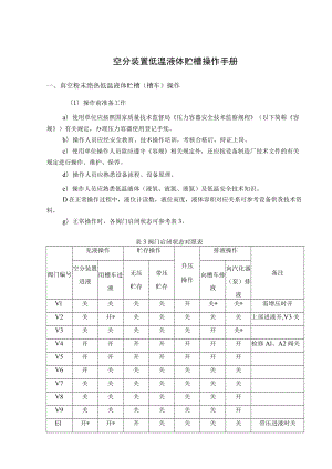 空分装置低温液体贮槽操作手册.docx