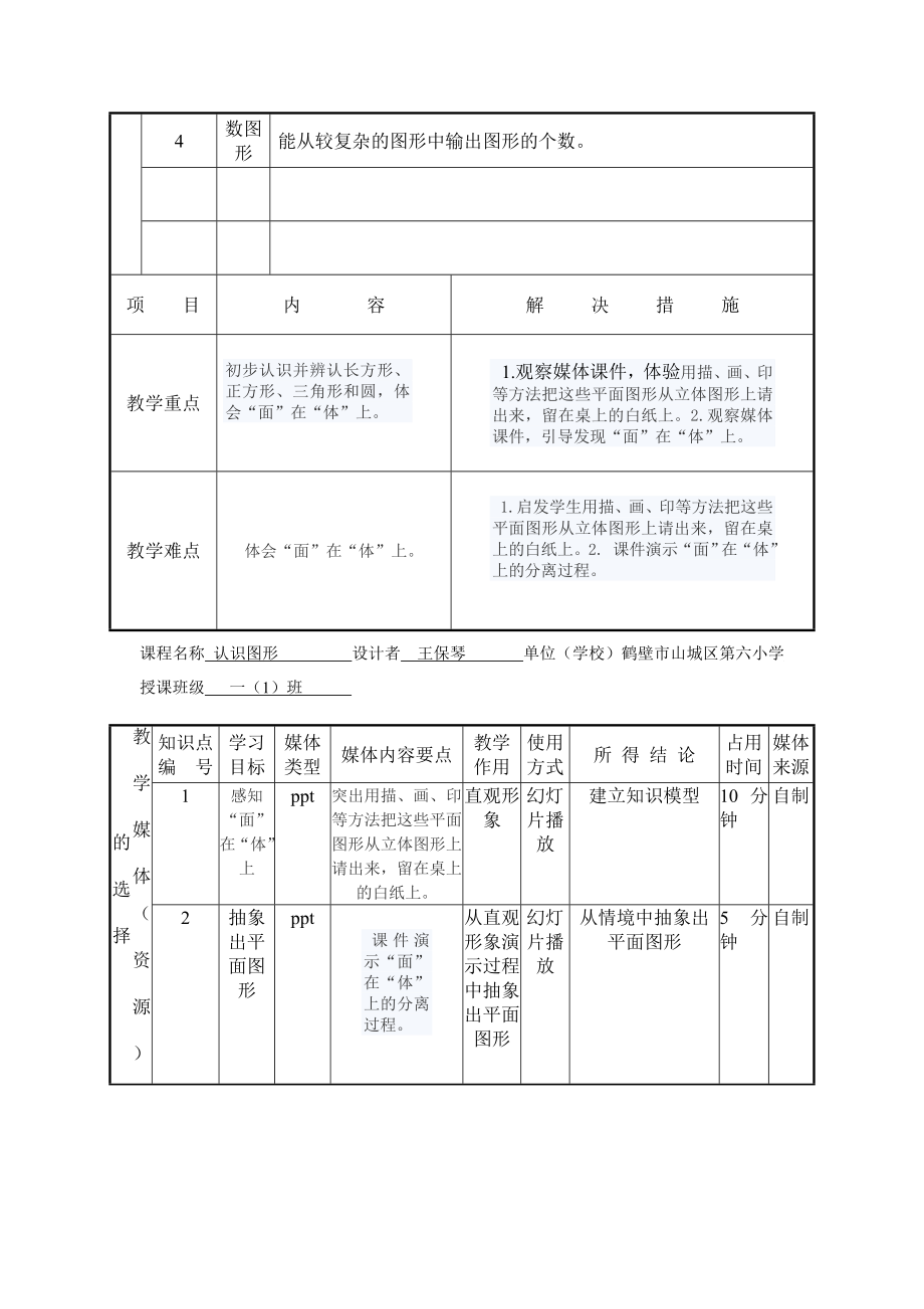 《认识图形》教学设计王保琴.doc_第3页