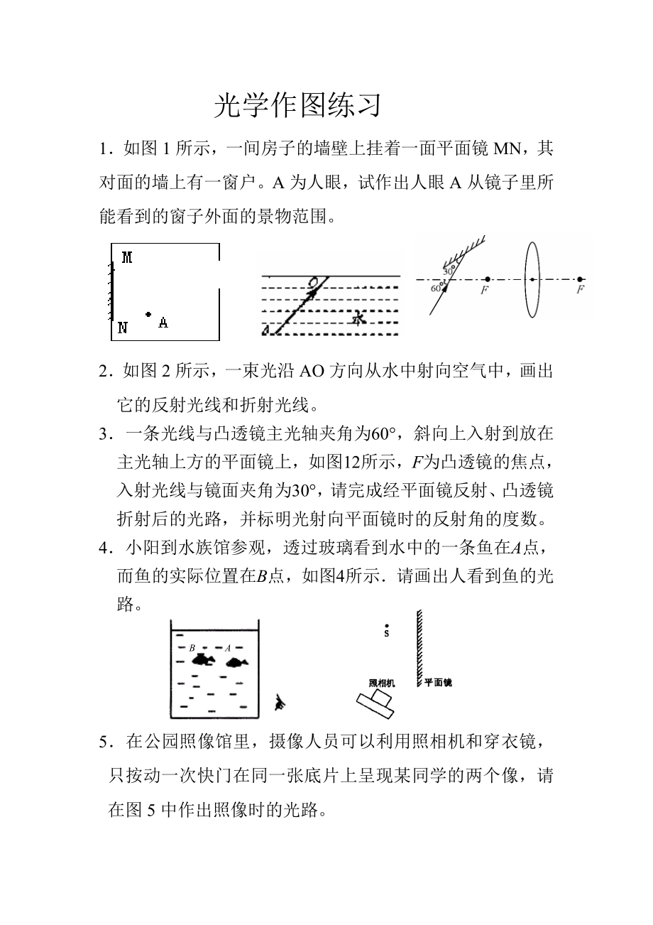 光学作图题训练.doc_第1页