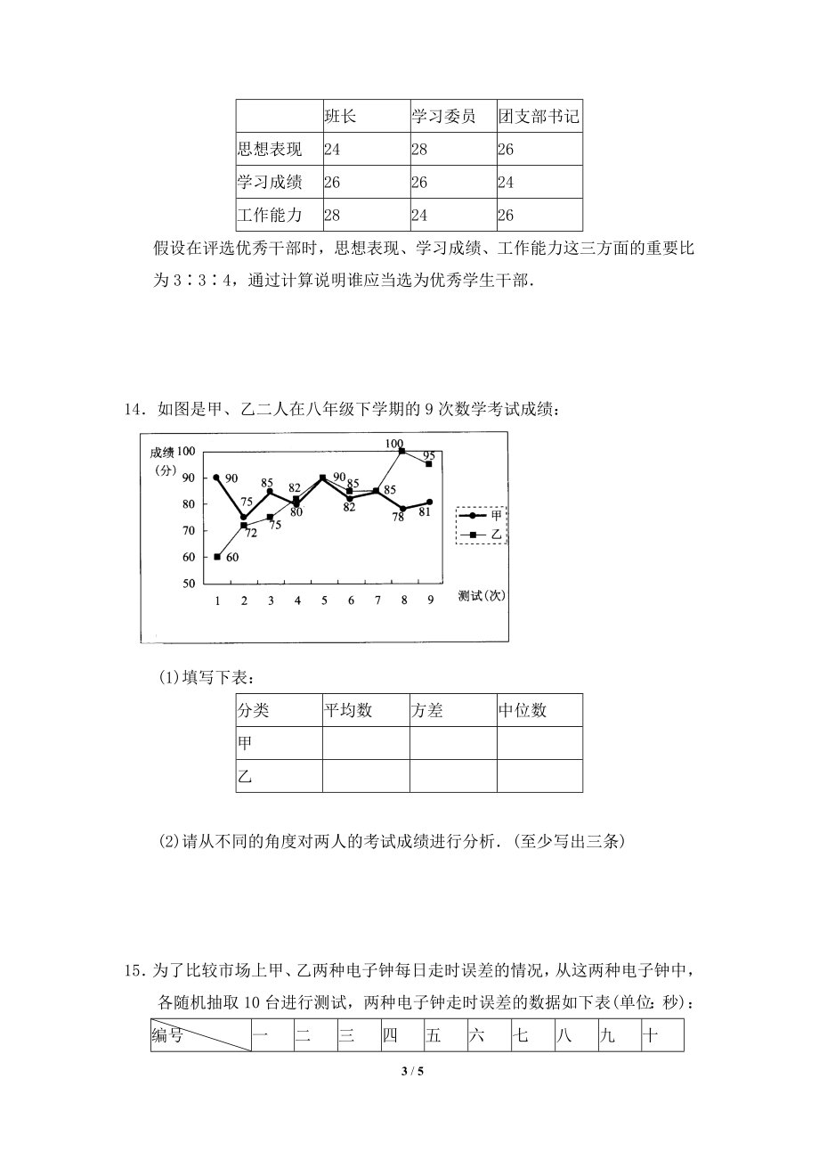 全章测试：数据的分析.doc_第3页