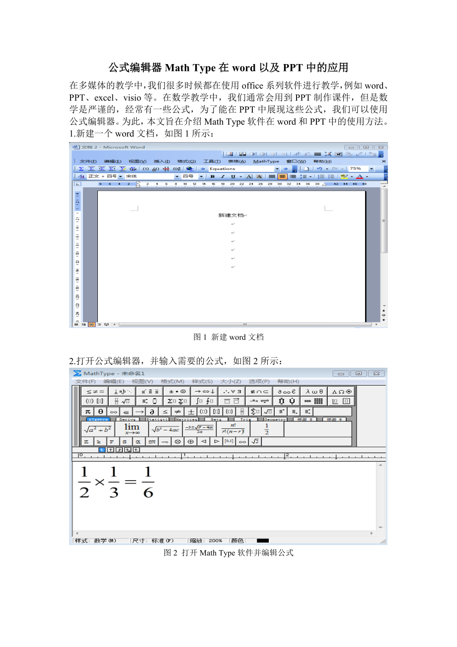 MathType在word以及PPT中的应用.doc_第1页