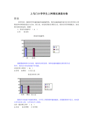 上马门小学学生上网情况调查问卷.doc