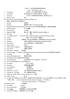 新目标英语八年级下重点短语及句型总汇.doc