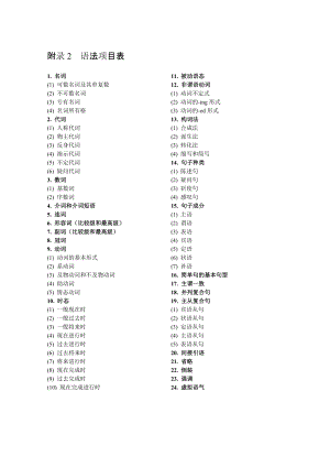 附录2语法项目表.doc