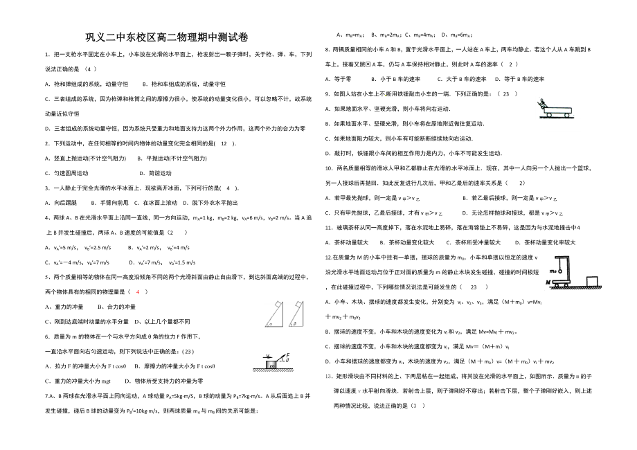 期末复习动量专题答案.doc_第1页