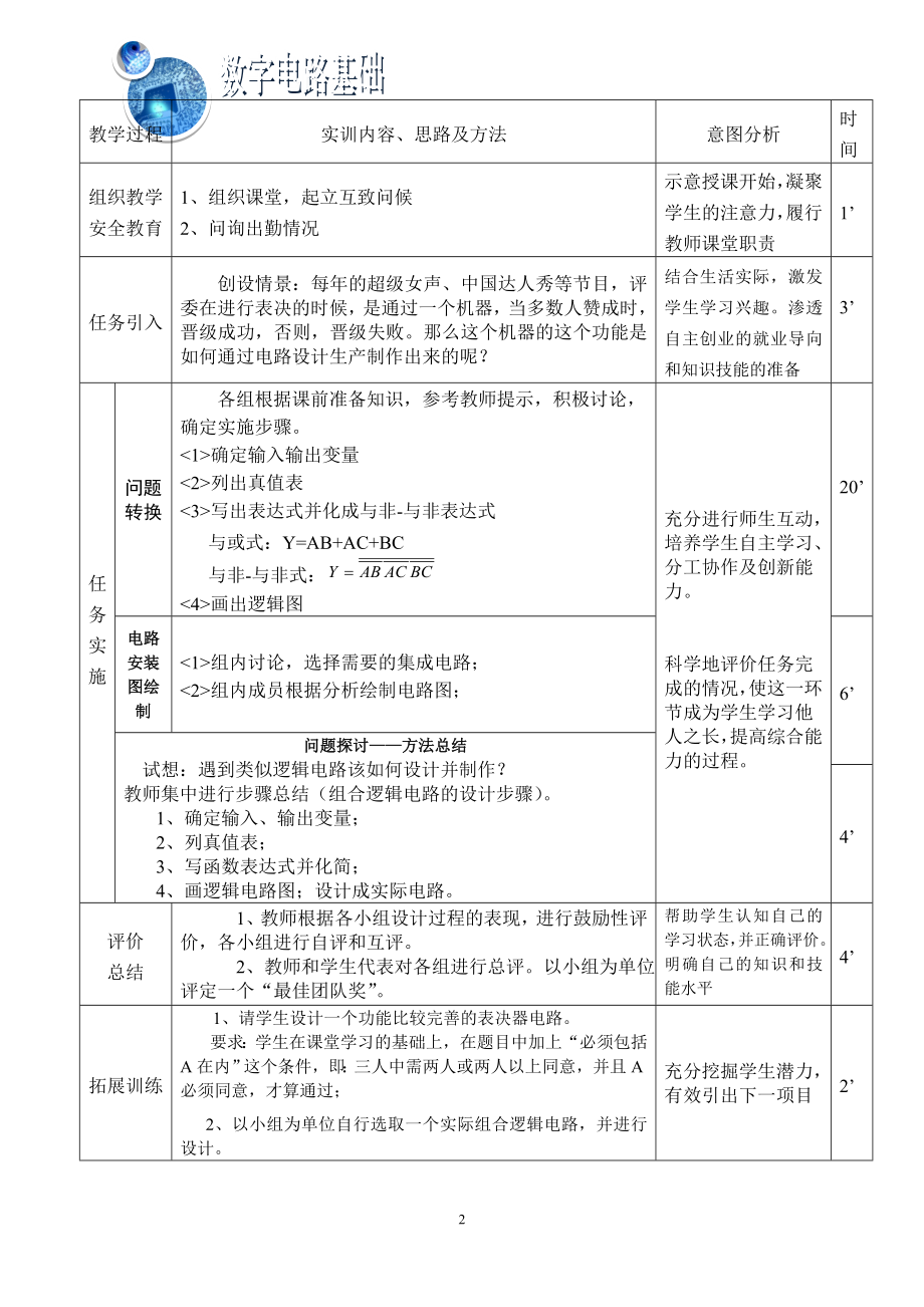 三人表决器的逻辑电路设计.doc_第2页