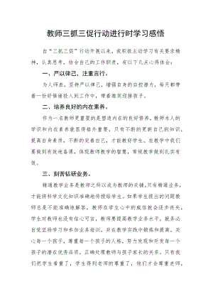 教师三抓三促行动进行时学习感悟.docx