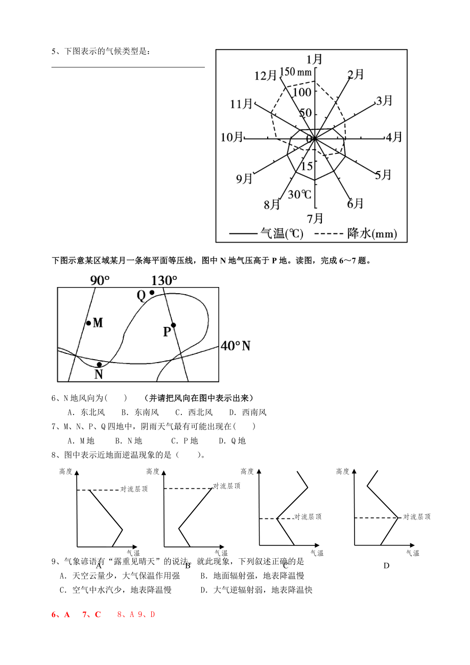 大气课堂小测.doc_第2页