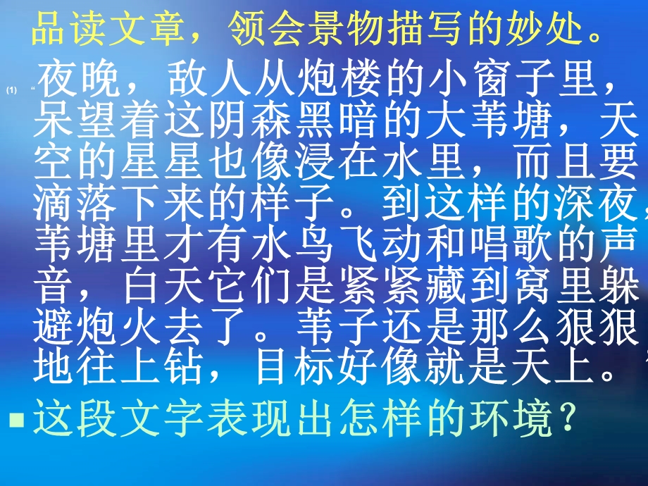 芦花荡环境描写及作用.ppt_第1页