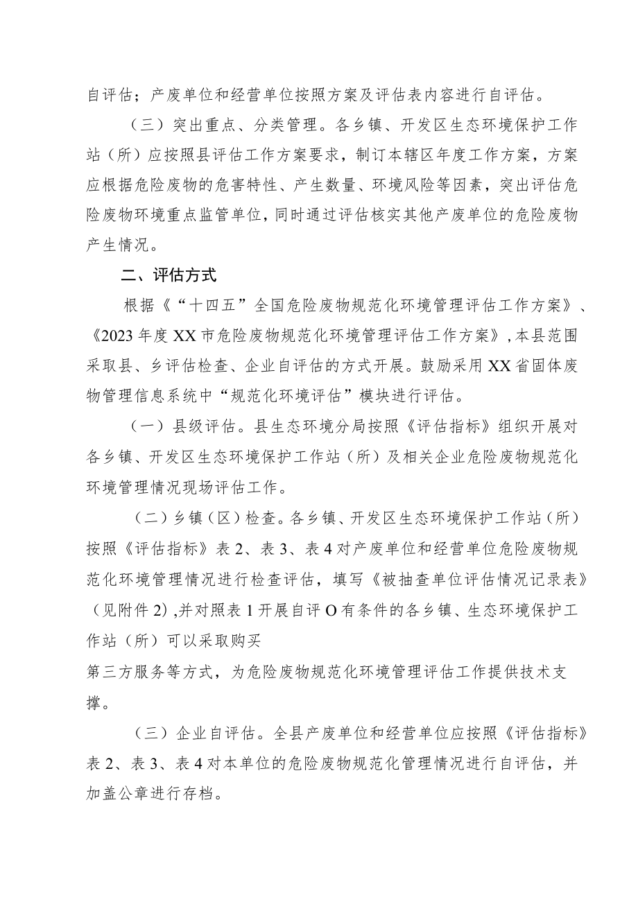 2023年度XX县危险废物规范化环境管理评估工作方案.docx_第2页